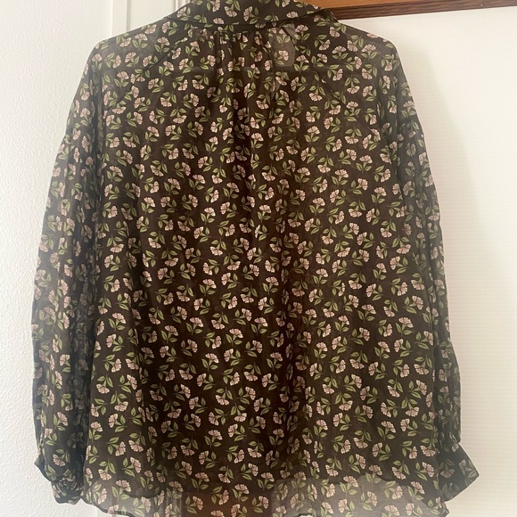 Retro style blouse with Flower patterns / Massimo Dutti / Small - Picture 2 of 4